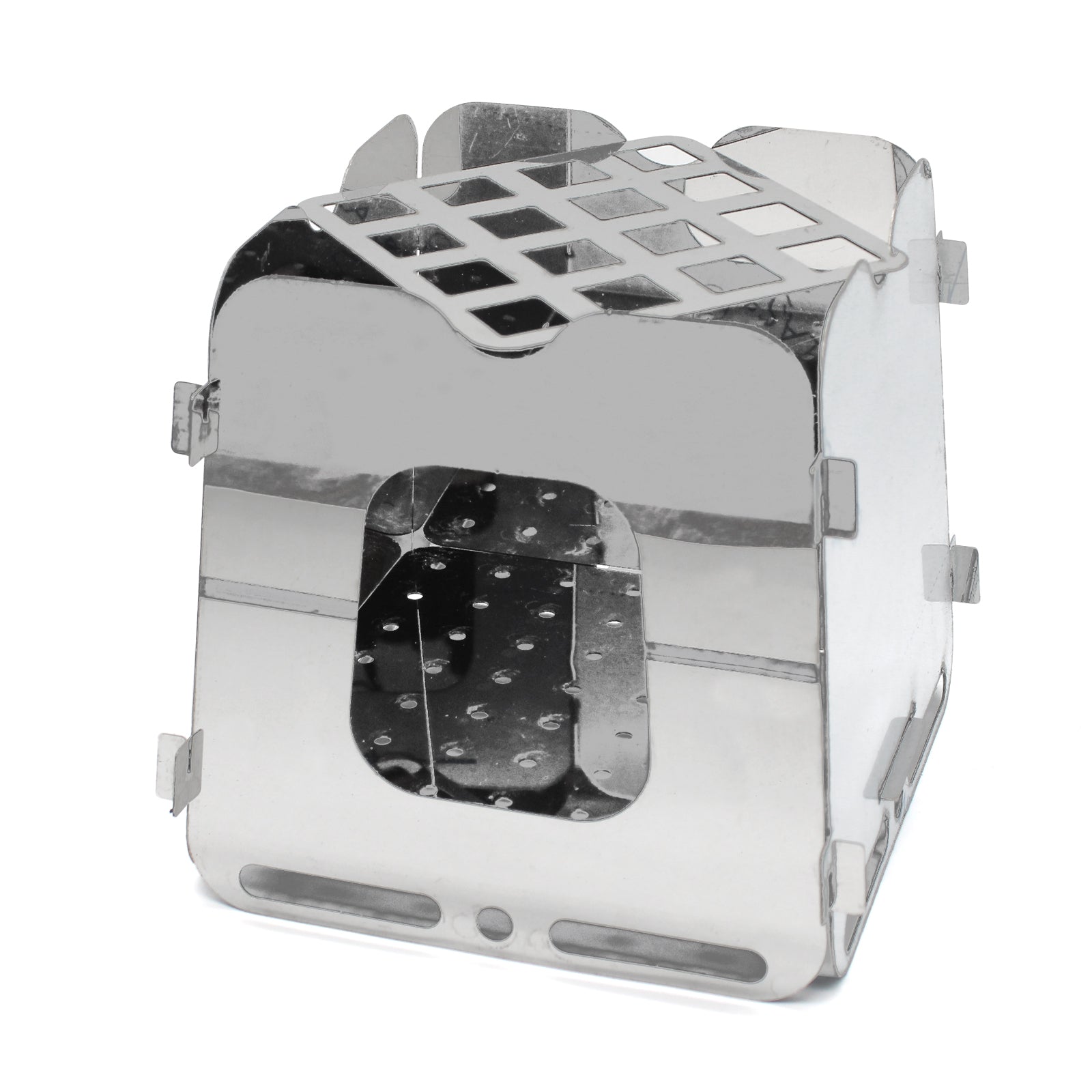 Stainless Steel Flatpack Camping Stove Portable Outdoor Cooking