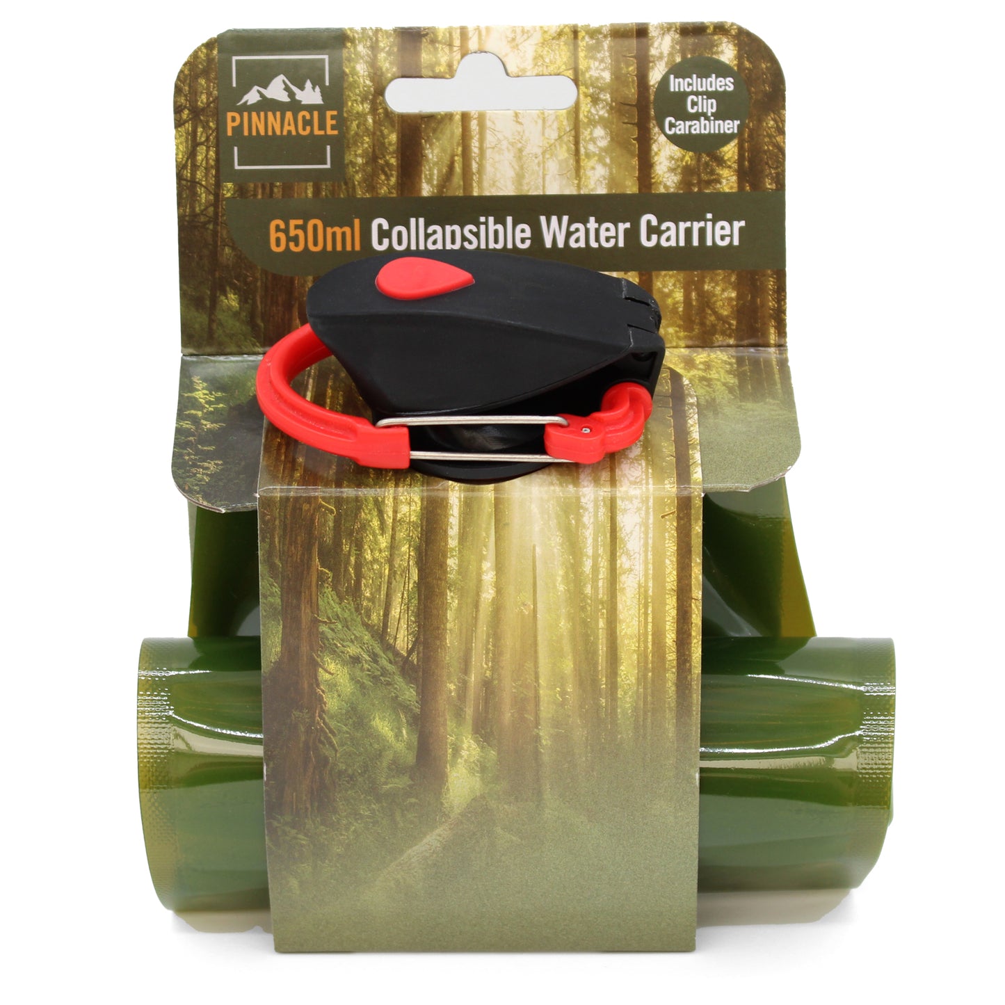 Pinnacle Collapsible Water Bottle in Packaging