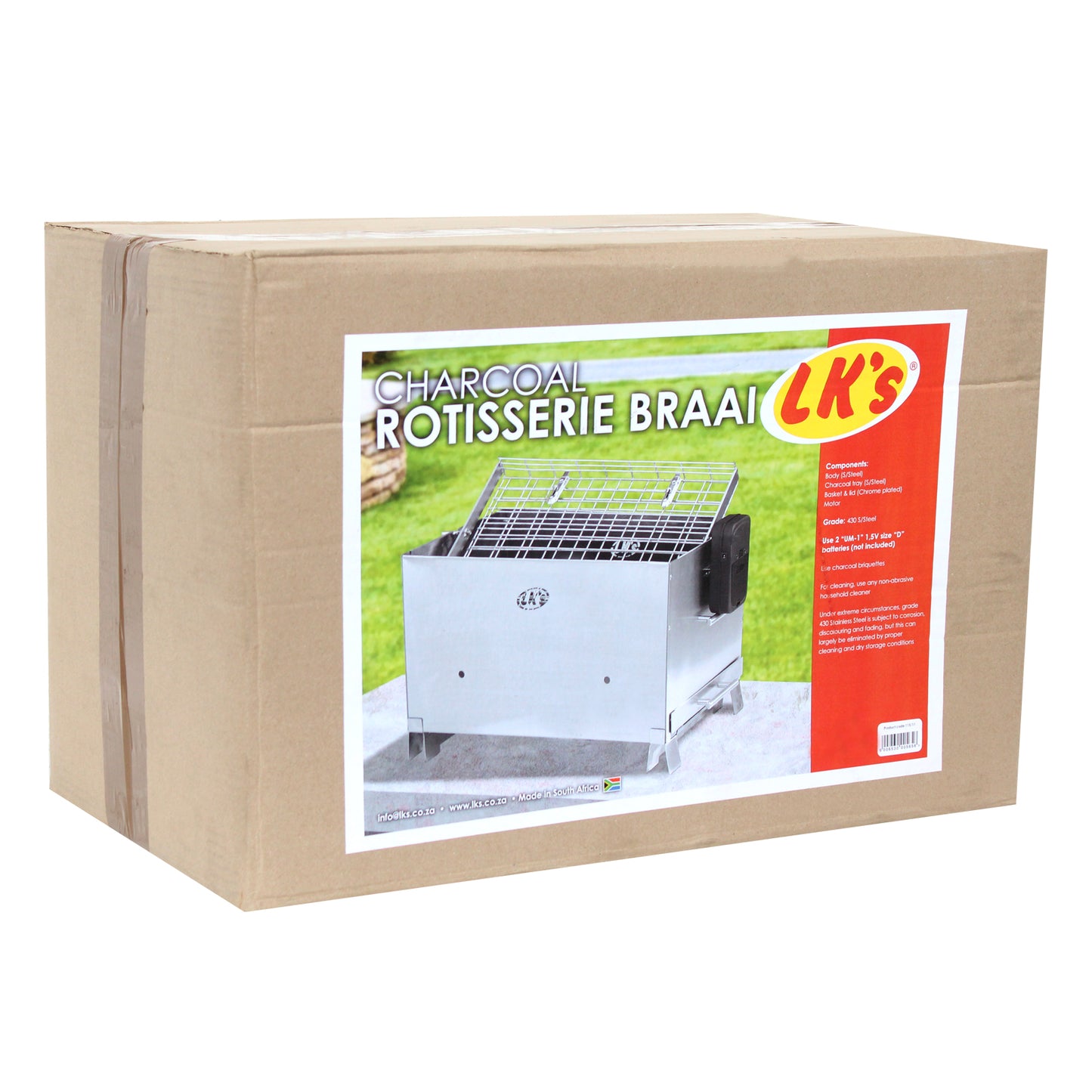 Charcoal Rotisserie Braai in Box
