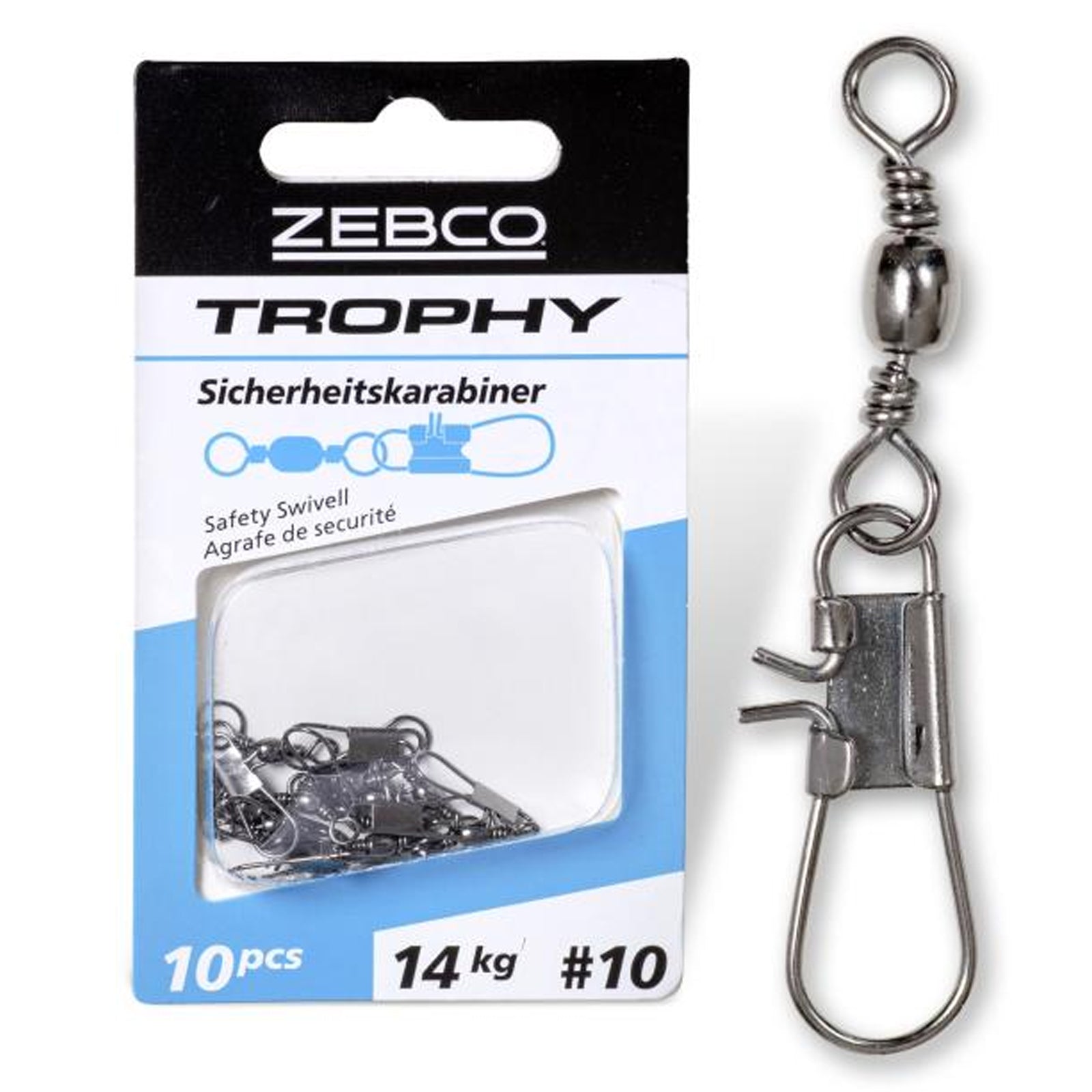 Zebco Safety Barrel Swivel with Lure Snap Link