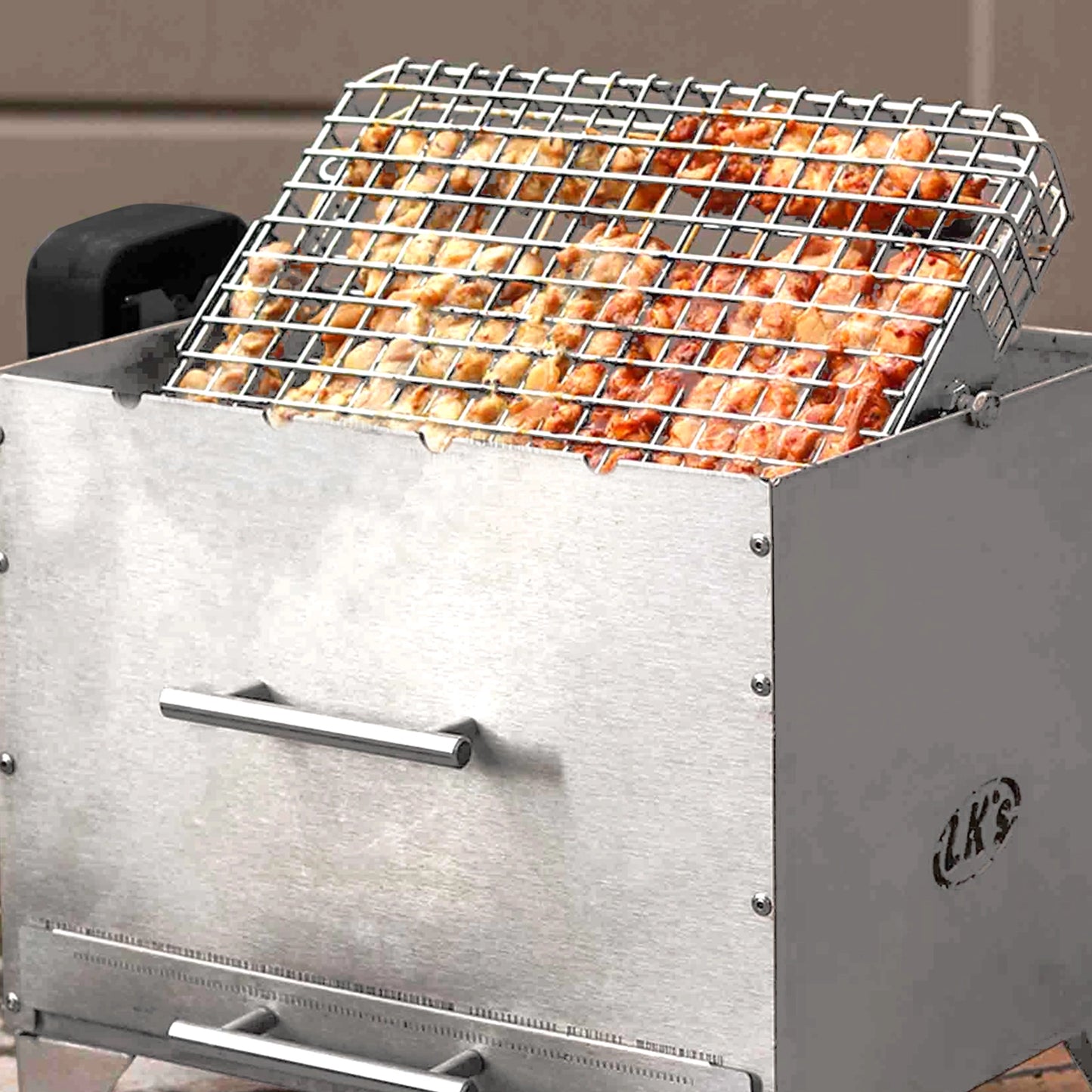 Holzkohle-Braai vom Drehspieß