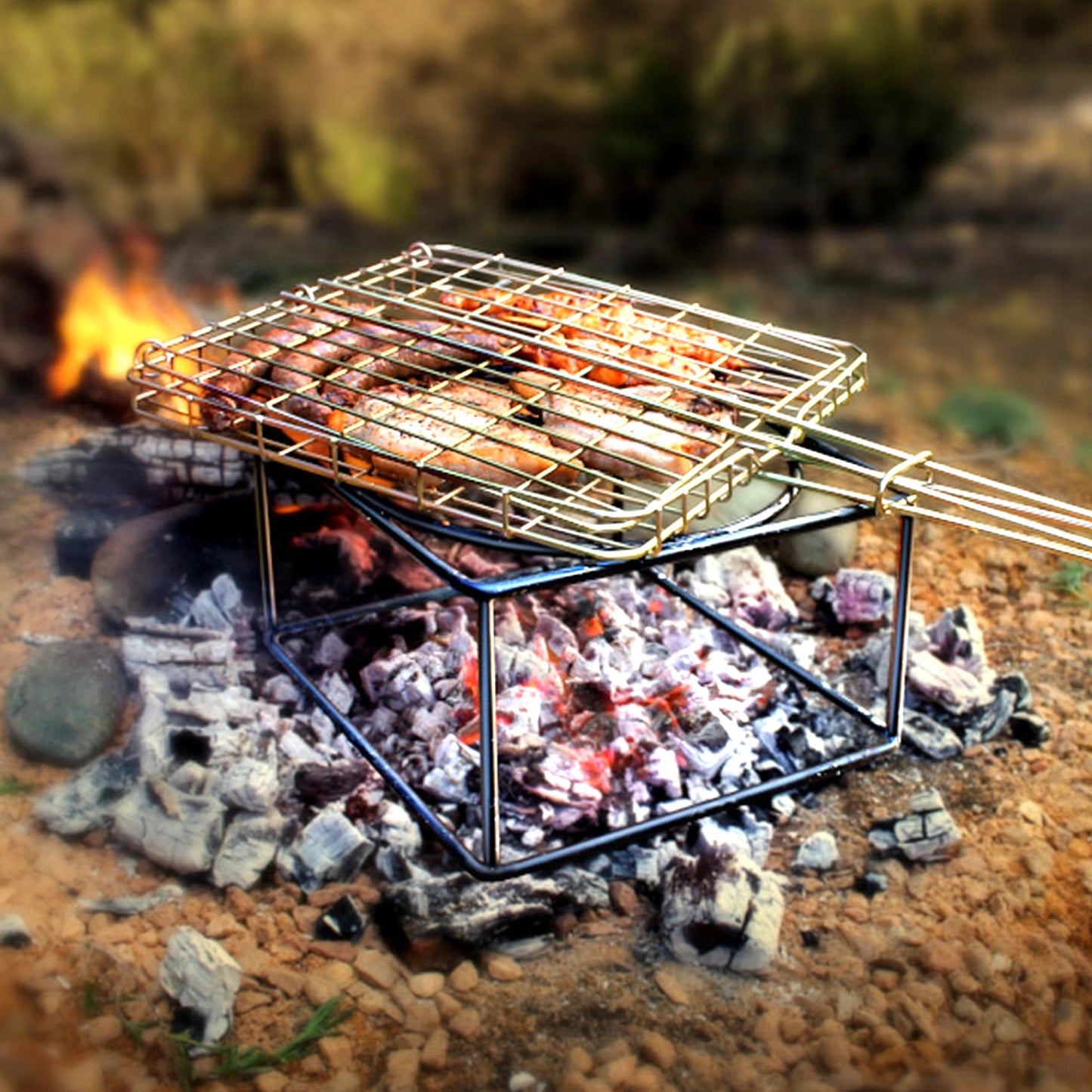 25cm Mild Steel Sandwich Grid for Braai/Barbecue