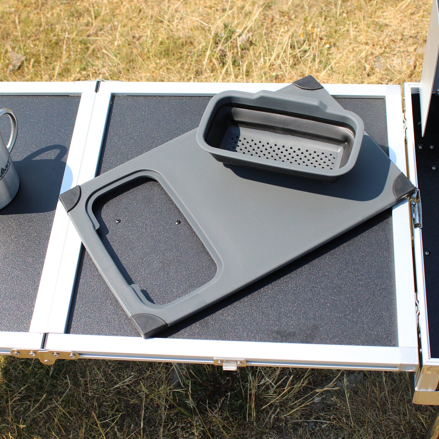 Chopping Board and Colander for Outdoor Cooking