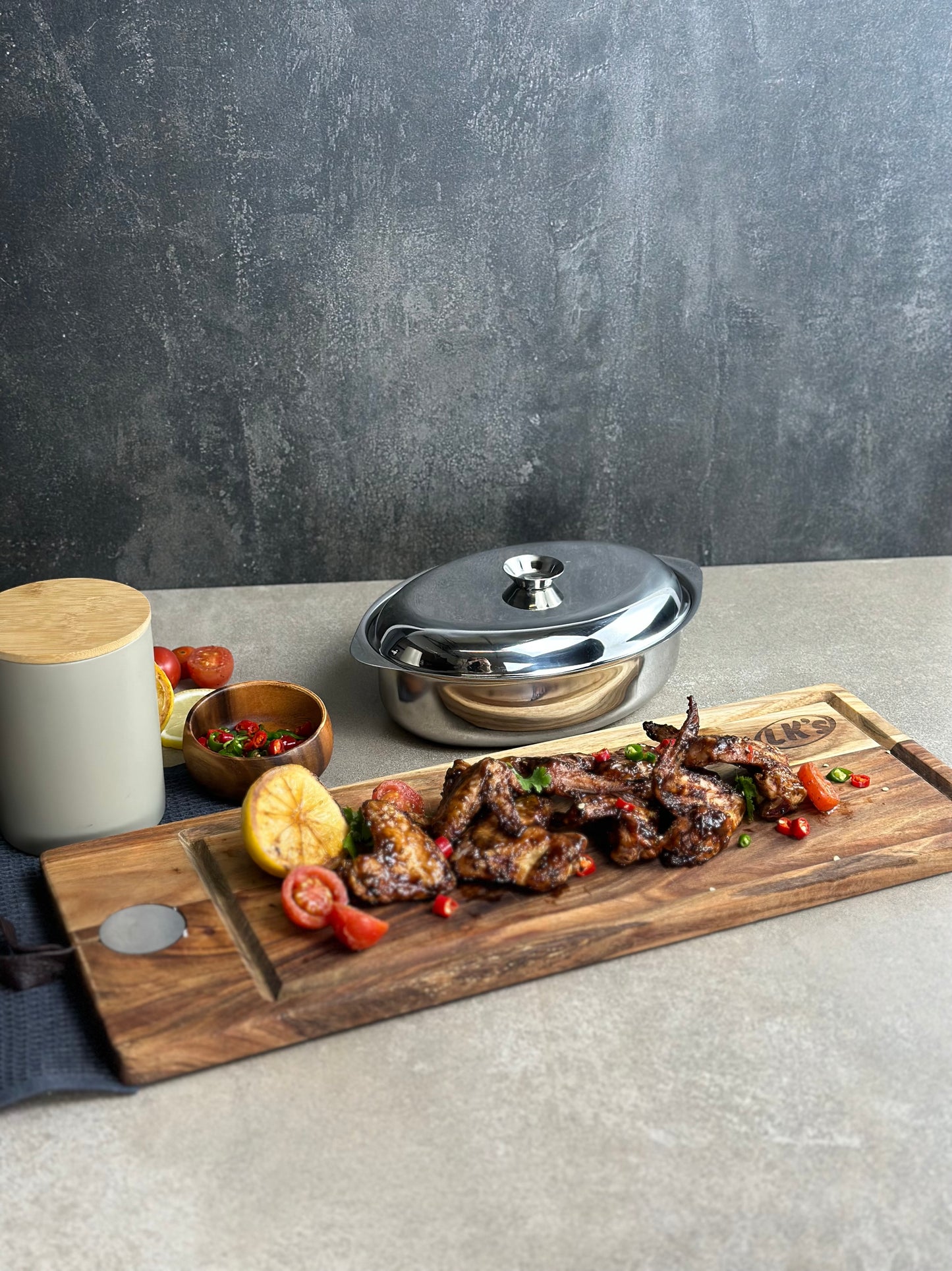Cocotte en acier inoxydable avec couvercle