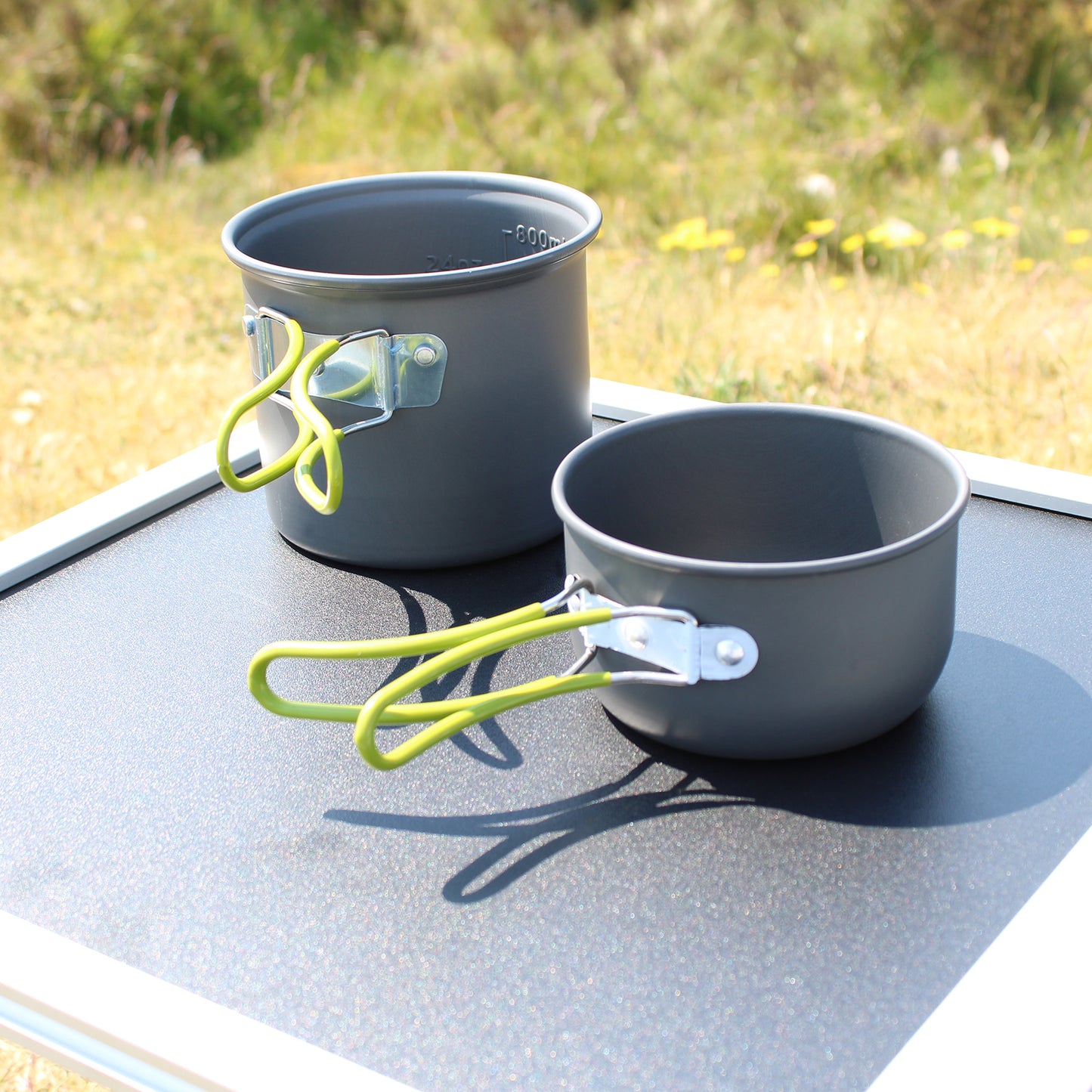 Trekker's Lightweight Camping Cooking Pots Two in One
