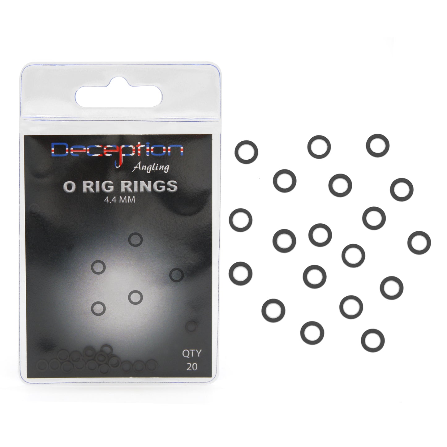 Deception Angling O Rig Rings 4.4mm for Fishing Pack of 20
