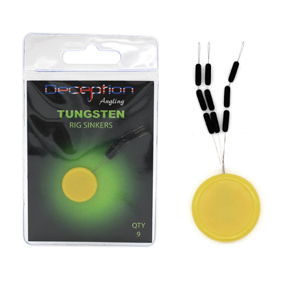 Deception Angling Tungsten Rig Sinkers Pack of 9 
