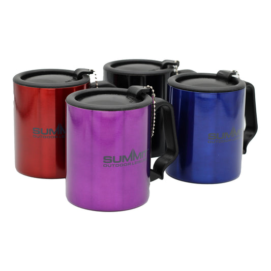 Insulated Coffee Mug with Screw Top Lids in Assorted Lids