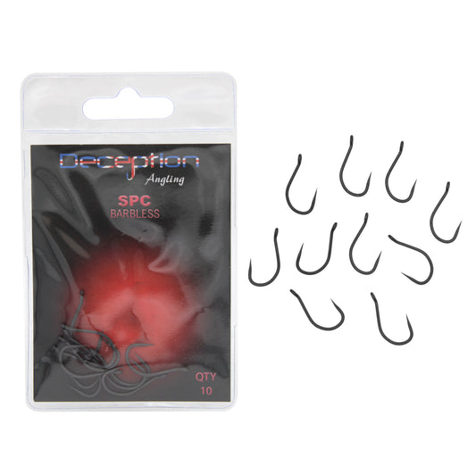 Deception Angling SPC Barbless Pack of 10 Fishing Hooks