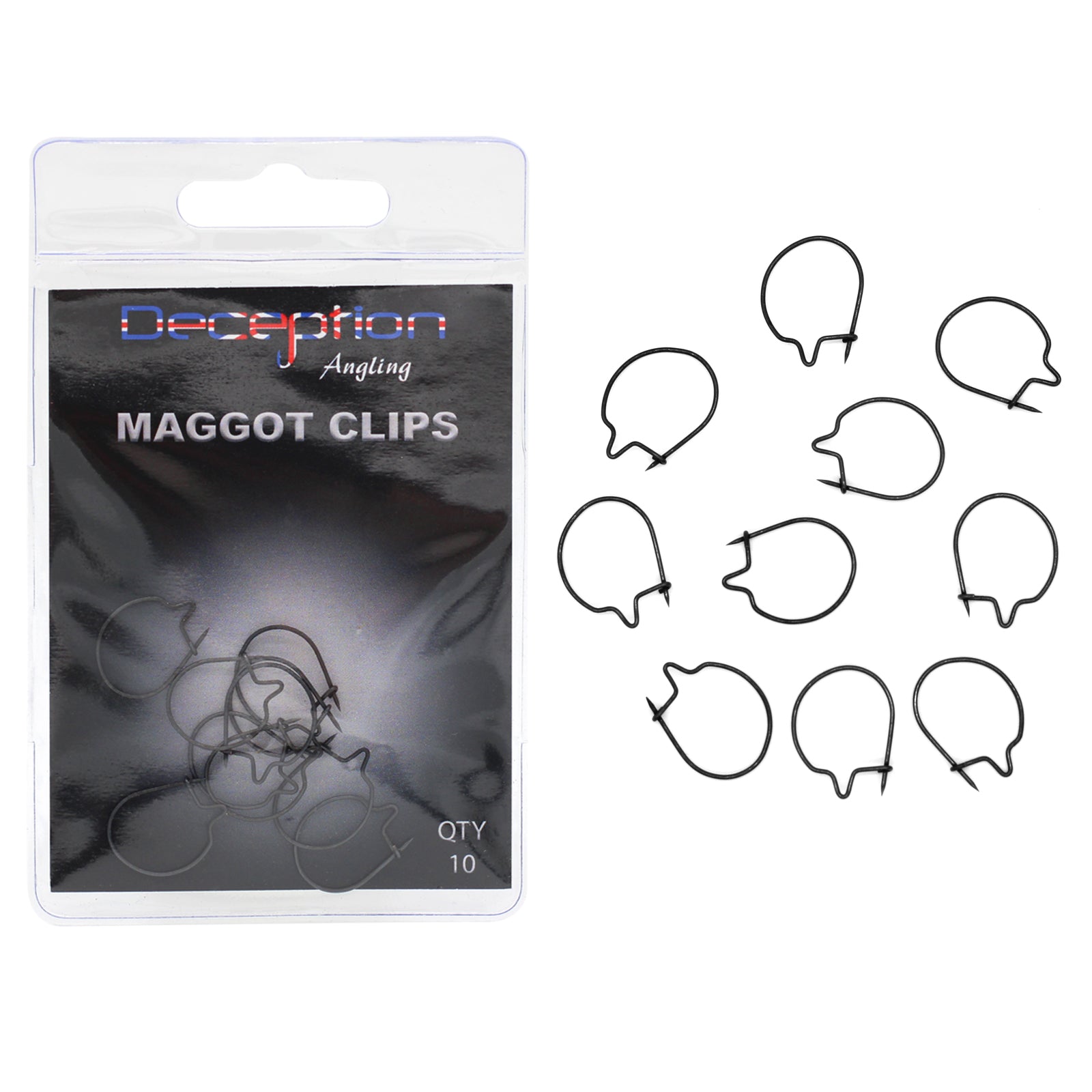 Maggot String Maggot Clips for Fishing - Medium Pack of 10