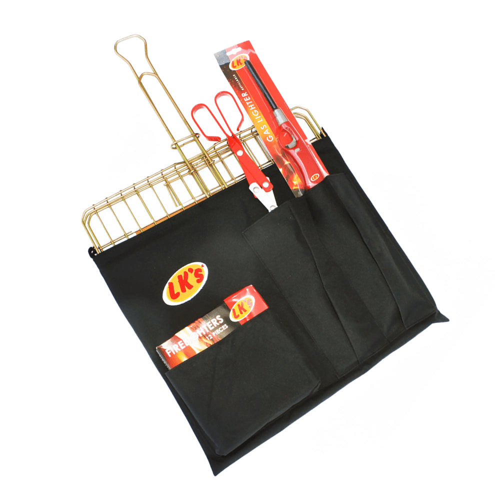 5pc Braai Accessory Set with Grid and BBQ tools