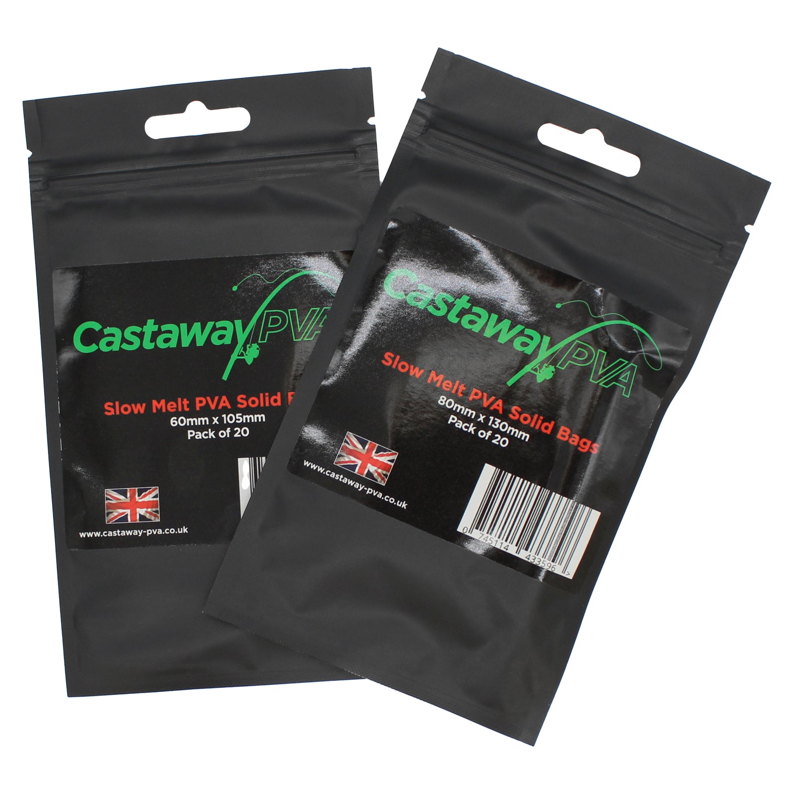 Castaway PVA Slow Melt PVA Solid Bags in Two Sizes