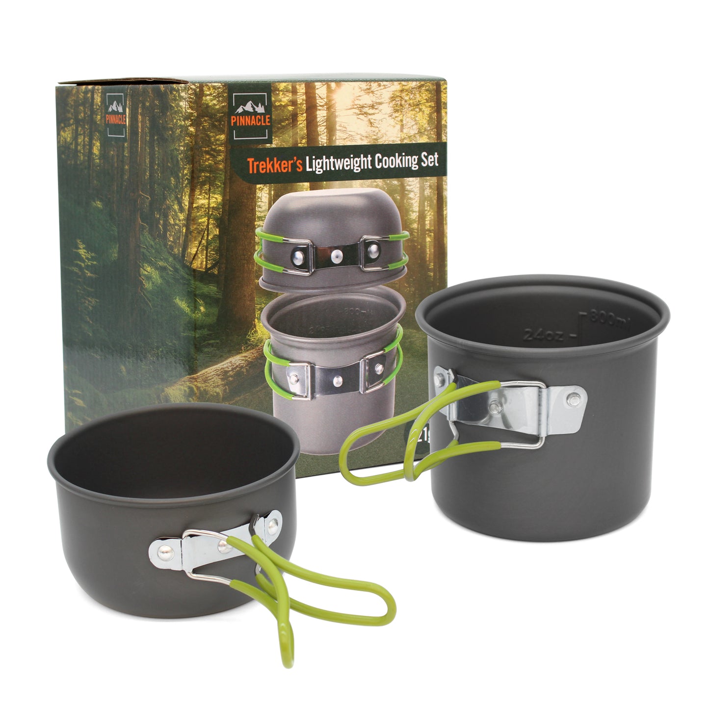 Trekkers Lightweight Cooking Set Box with Two Pots