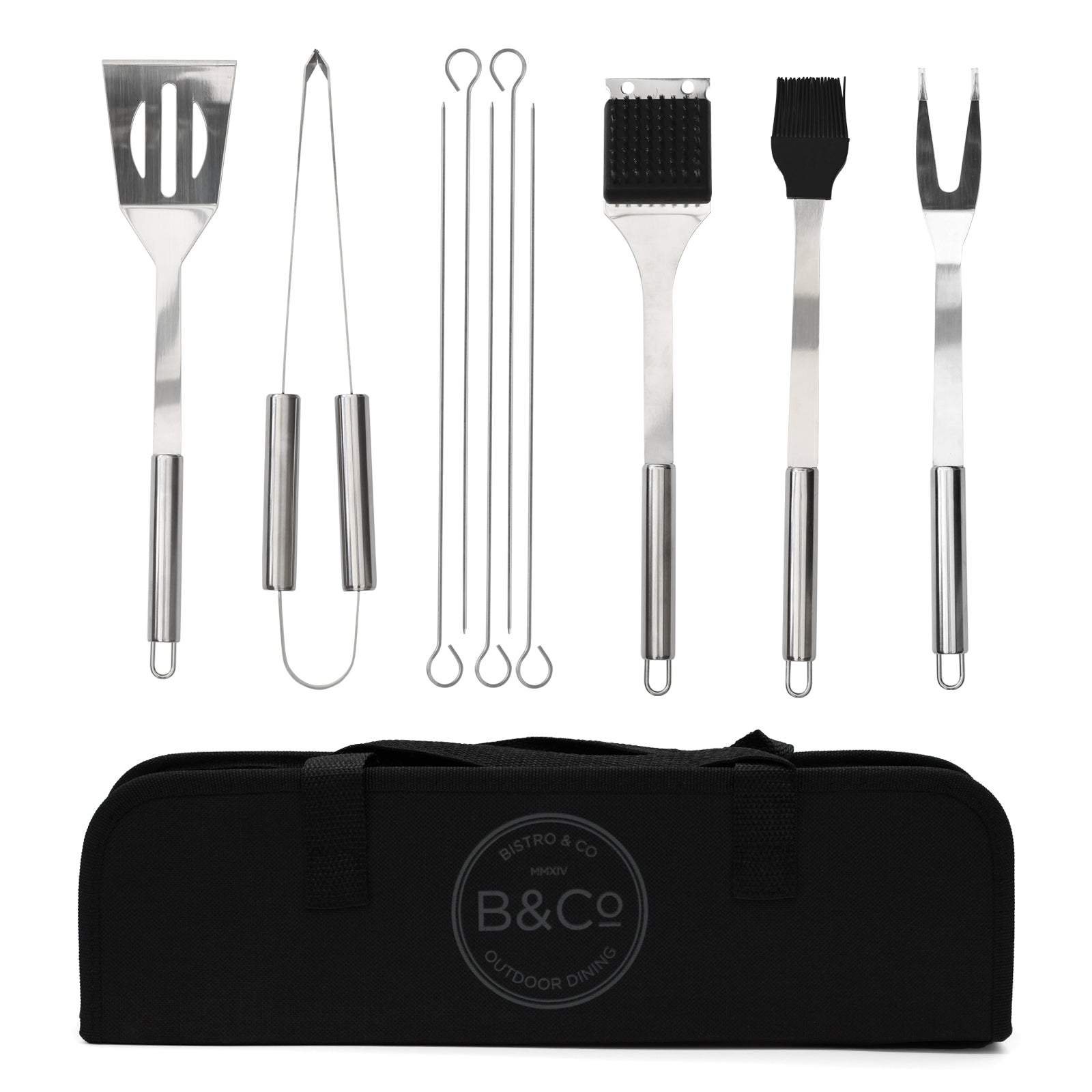10 piece bbq tool set with storage case