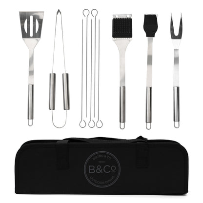 10 piece bbq tool set with storage case