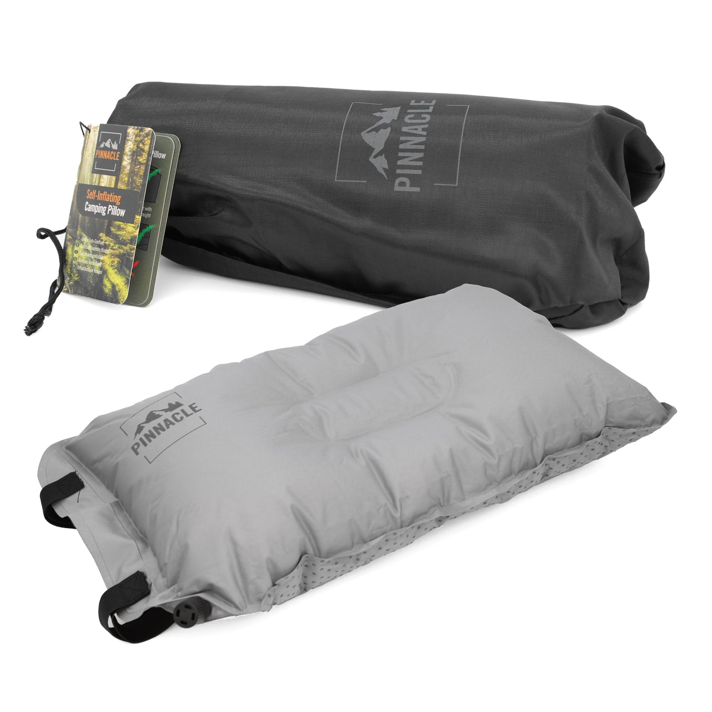 Self Inflating Camping Pillow with Carry Pouch