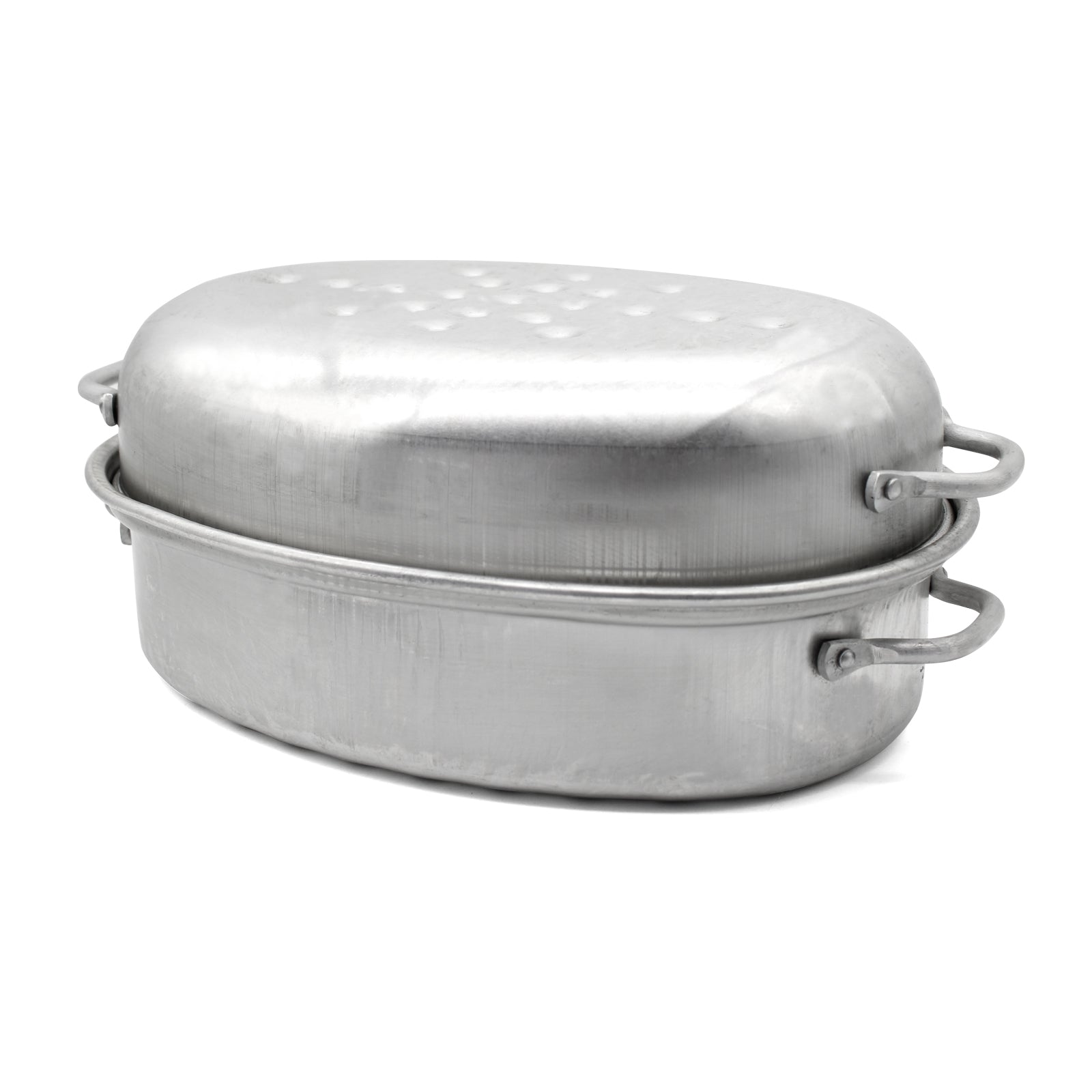 Steel Oval Casserole Dish with Secondary Dish / Lid
