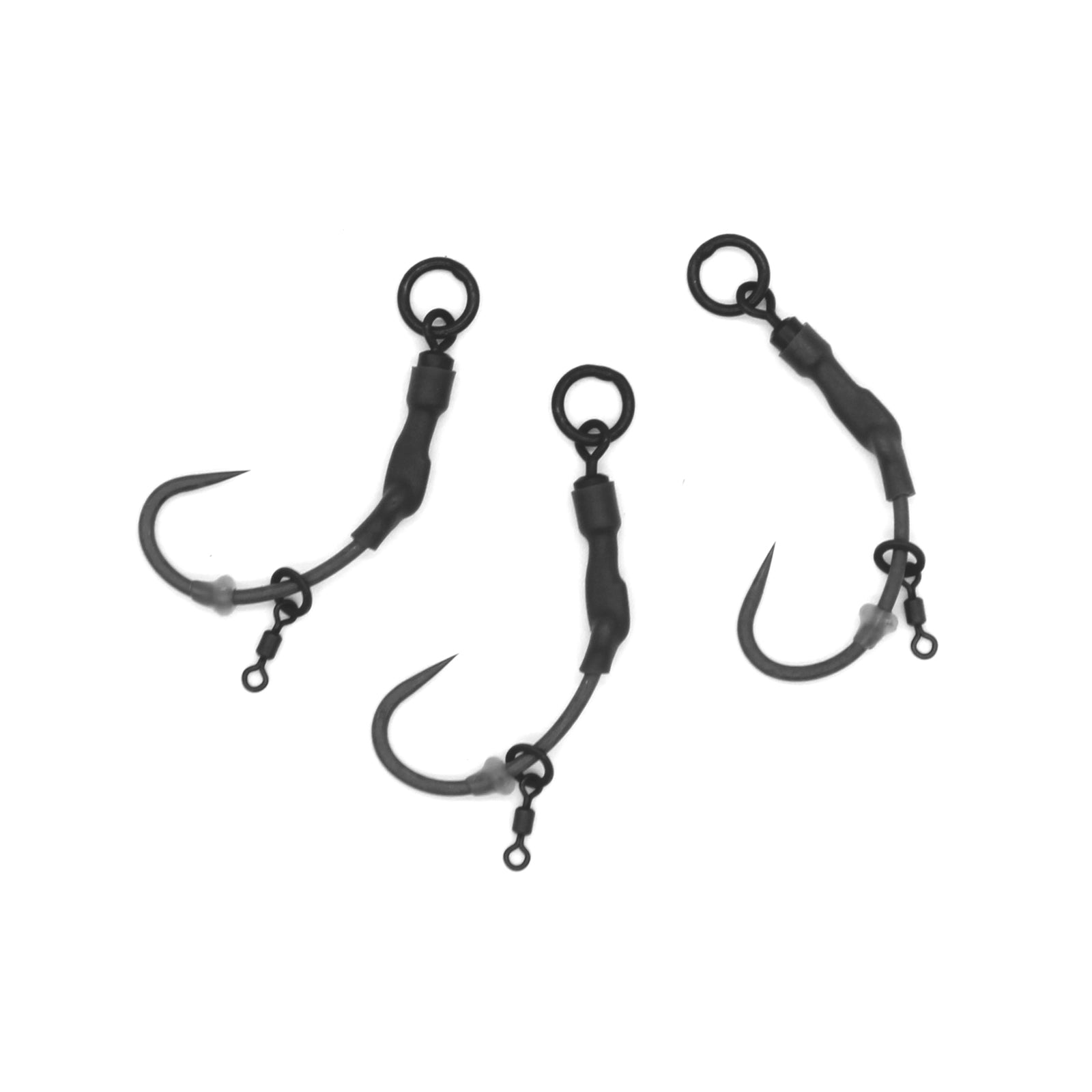 Deception Angling Barbless Ronnie Rig Fishing Hooks with Micro Swivel Pack of 3