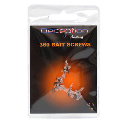 Deception Angling 360 Bait Screws for Fishing Pack of 10