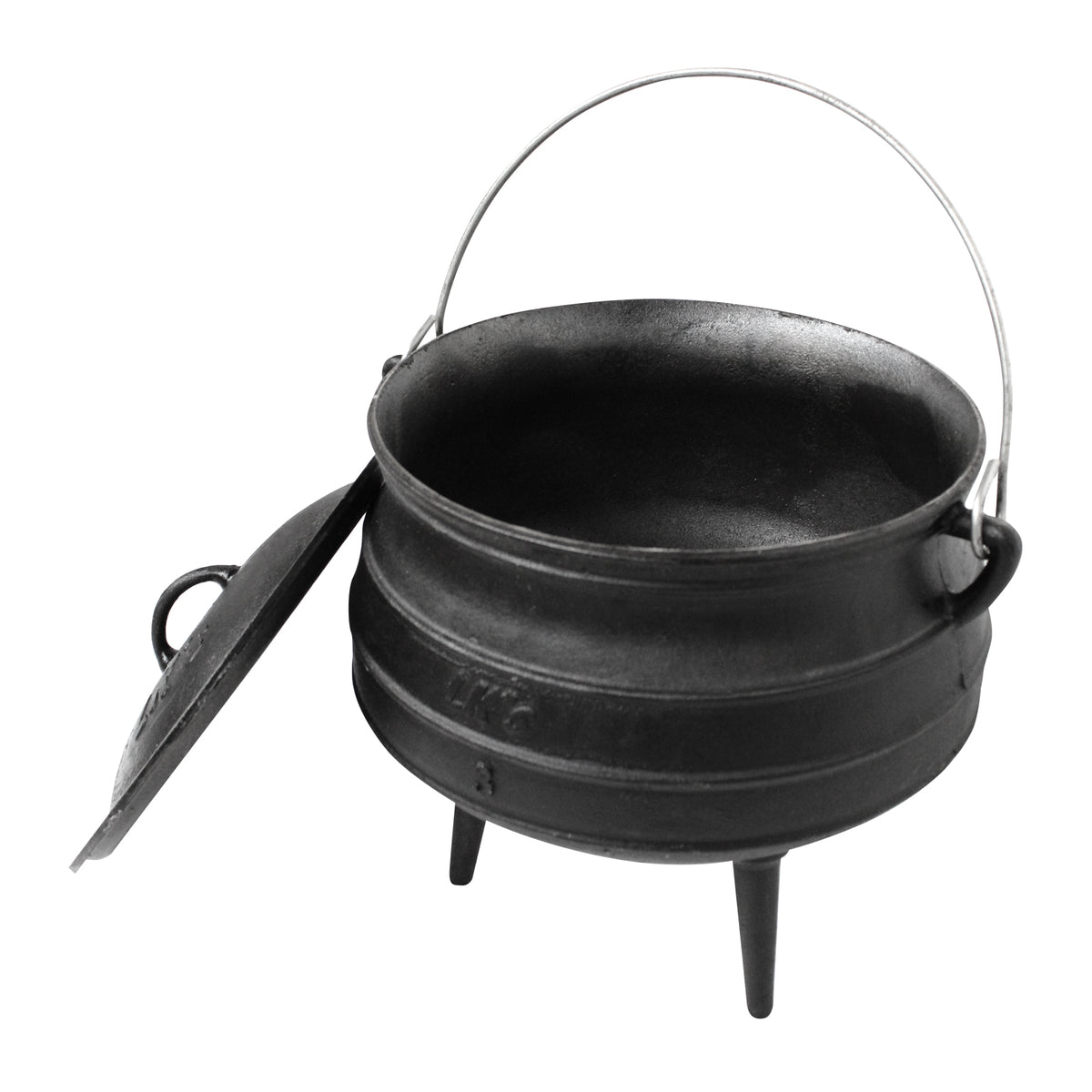 Three Handled Pot Three Legged Cast Iron Cooking Pot | Heavy Duty Potjie Cooking