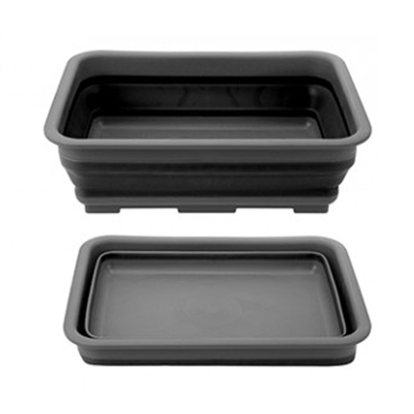 Collapsible Wash Bowl Black and Grey