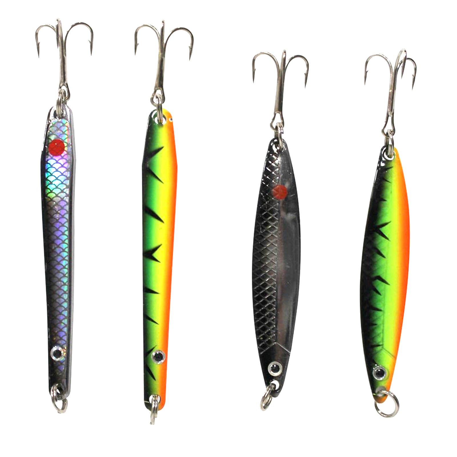 Assorting Fishing Lures with Barbed Hooks Pack of 4