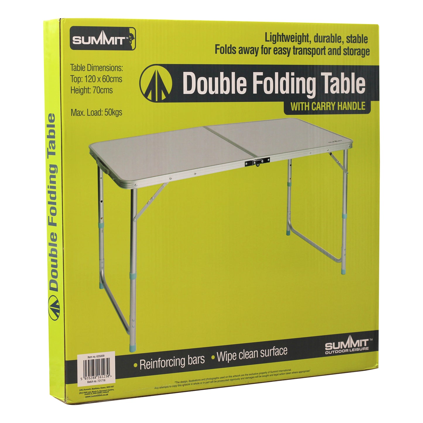 Summit Double Folding Table in Box