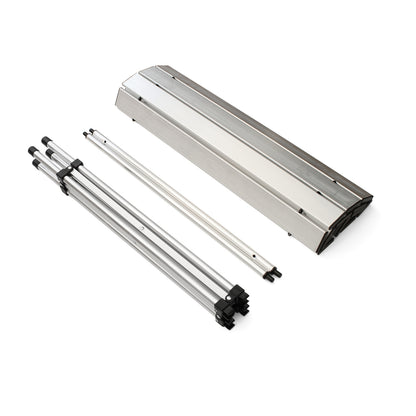Double Aluminium Roll Top Table with Legs