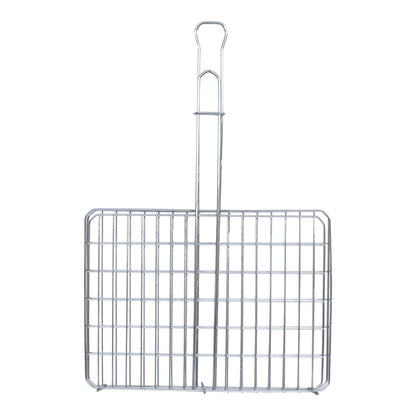 Steel Braai and Barbecue Cooking Grid with Handle