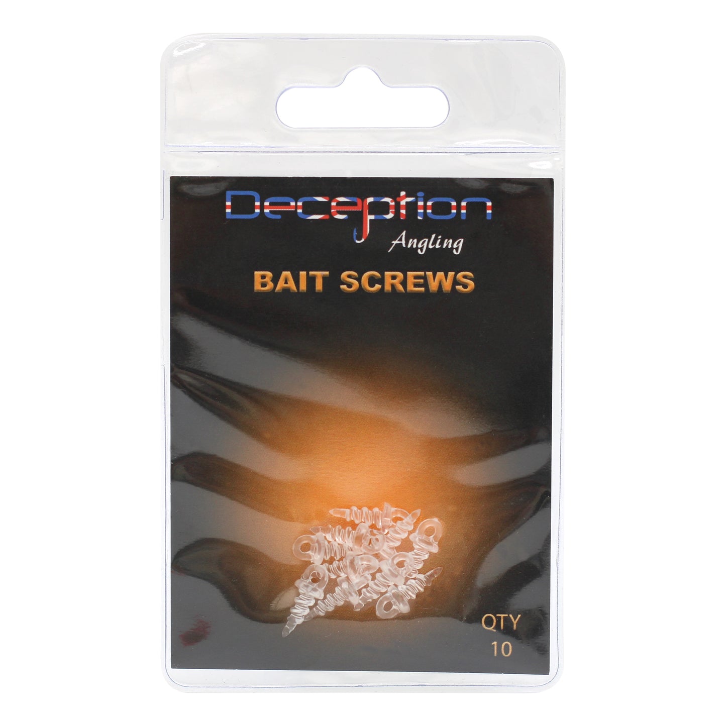 Deception Angling Bait Screws for Fishing Pack of 10 Clear