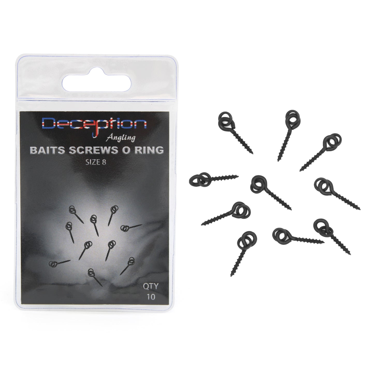 Deception Angling Chod Bait Screws with O Ring for Fishing 10 Per Pack