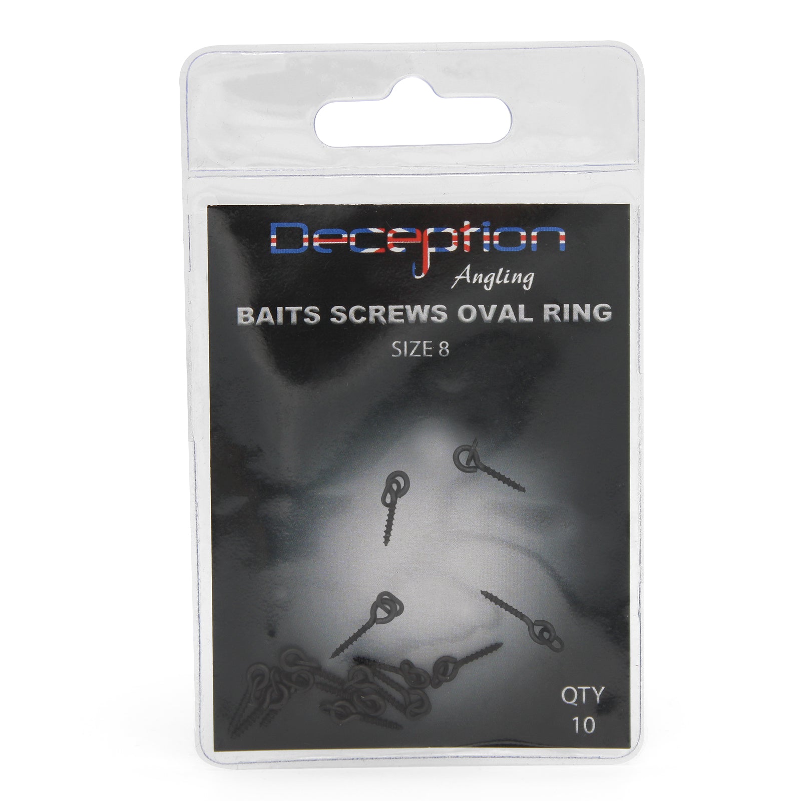 Deception Angling Bait Screws with Oval Ring for Fishing Pack of 10