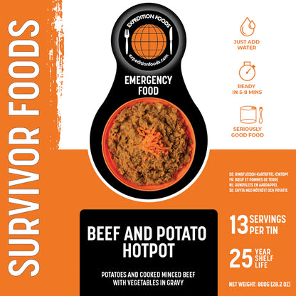 Expedition Foods Beef and Potato Hotpot Meal Details