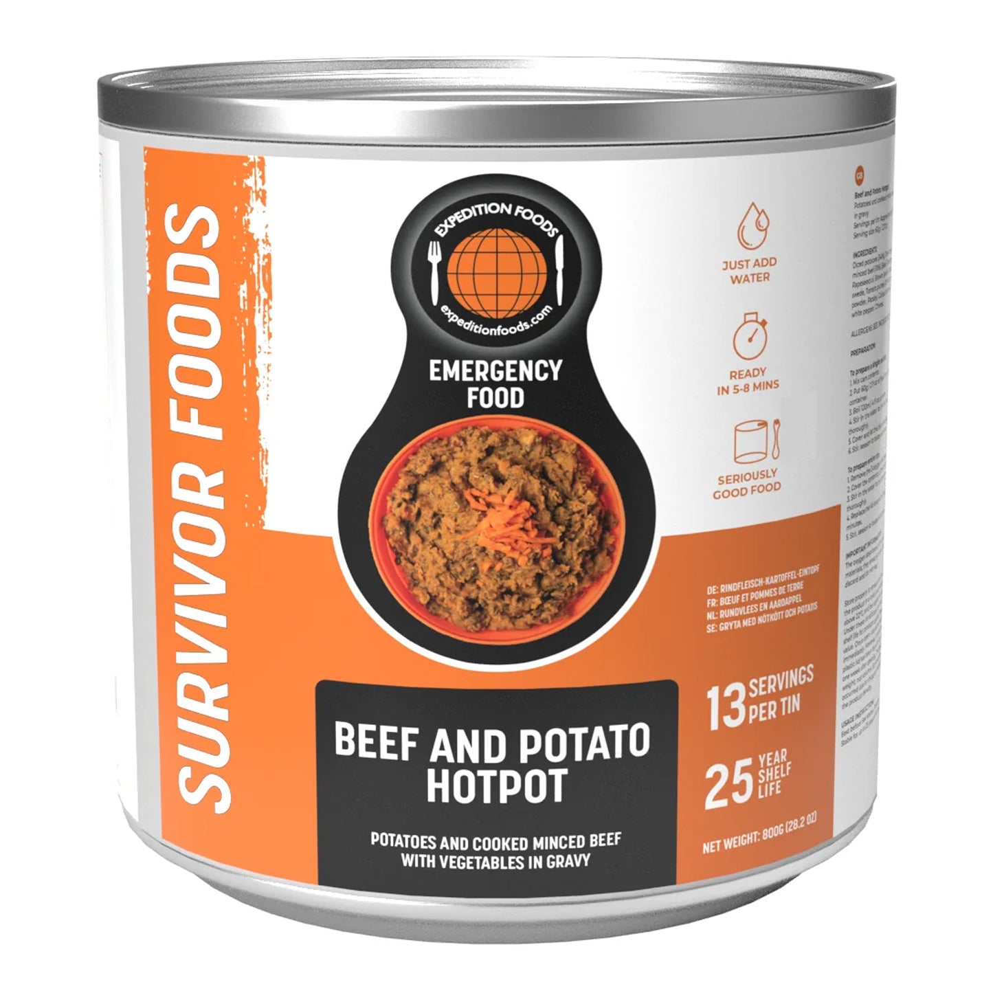 Expedition Foods Beef and Potato Hotpot Meal Tins