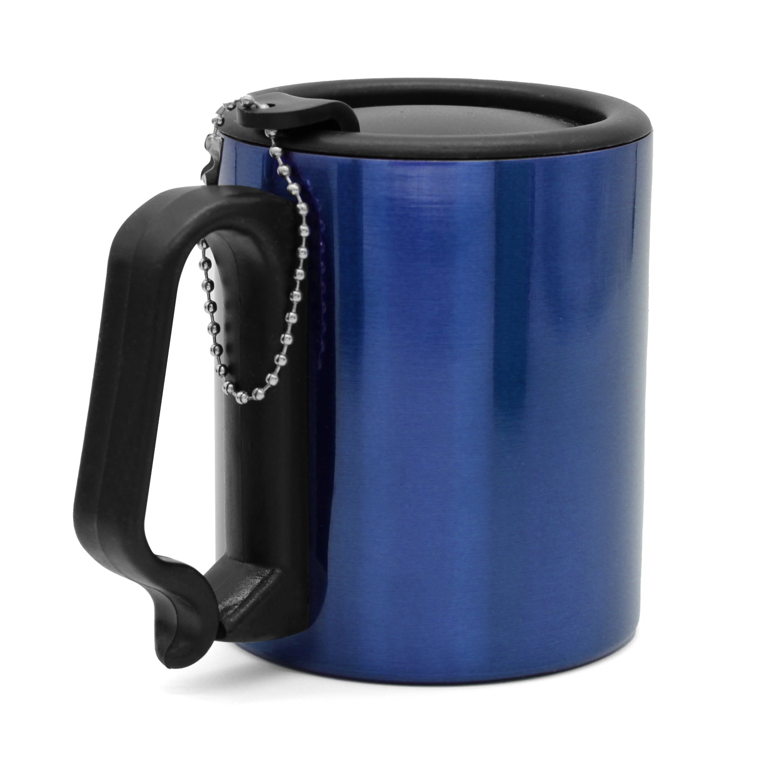 Insulated Coffee Mug with Screw Lid - Blue
