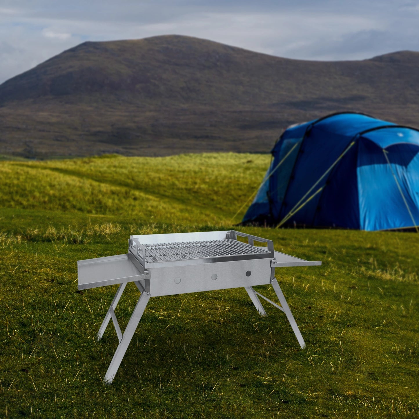 Camper Braai Barbecue Grill with Folding Legs