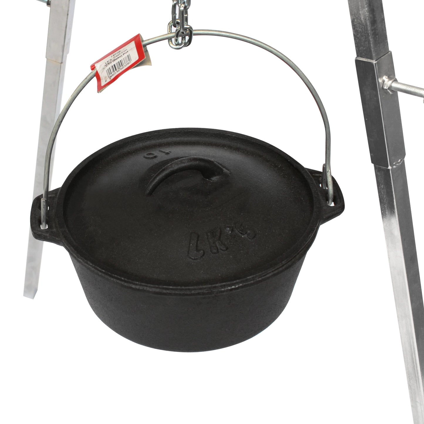 Steel Campfire Tripod with Chain to Hold Cooking Pots