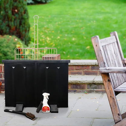 Barbecue Grid Cleaning Box with Brush and Spray