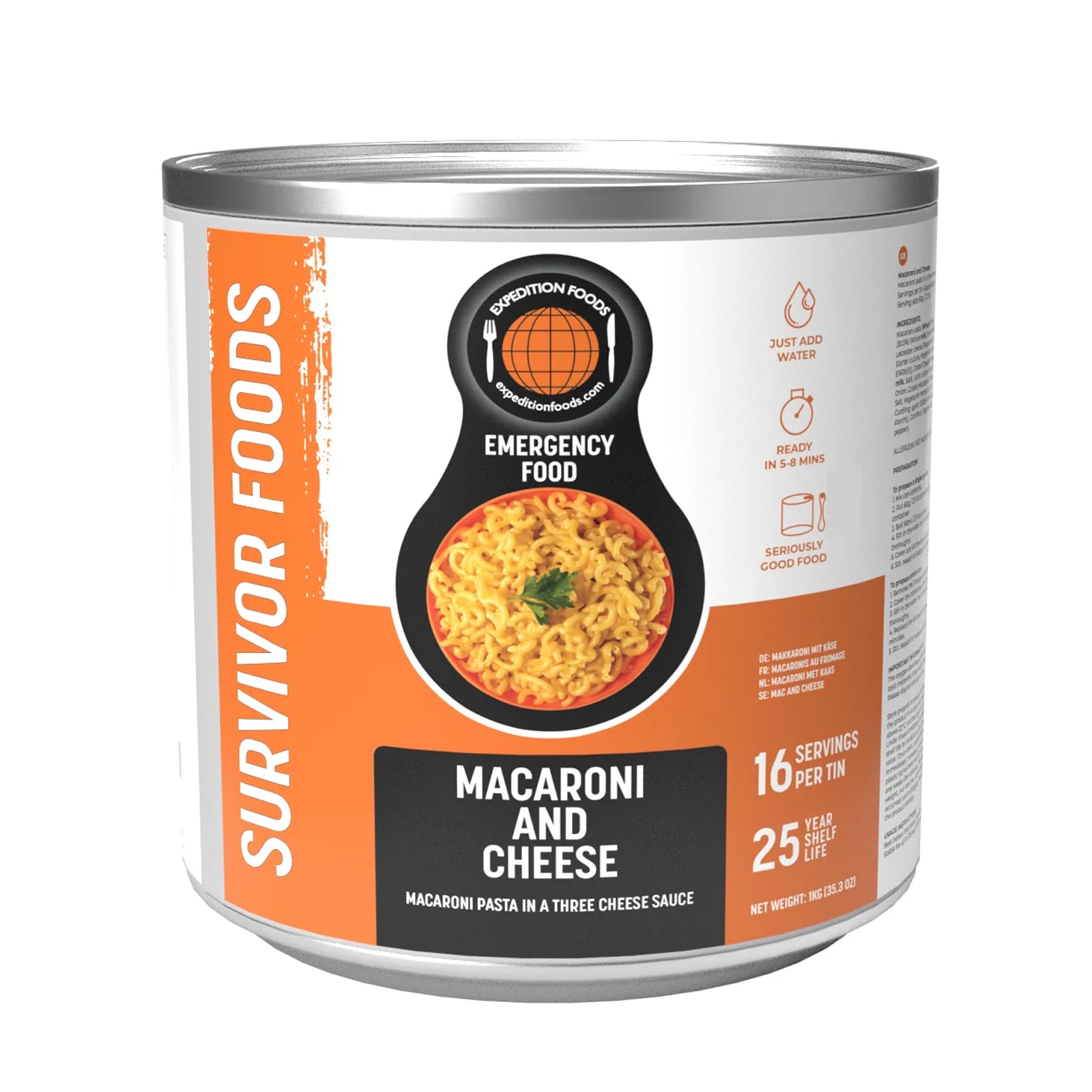 Expedition Foods Macaroni And Cheese Meal Tins