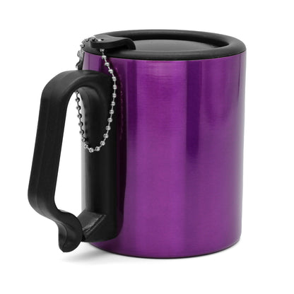 Insulated Coffee Mug with Screw Lid - Pink