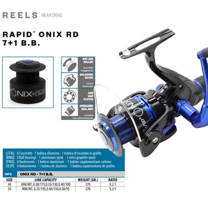 rapid onyx rd fishing reel specs