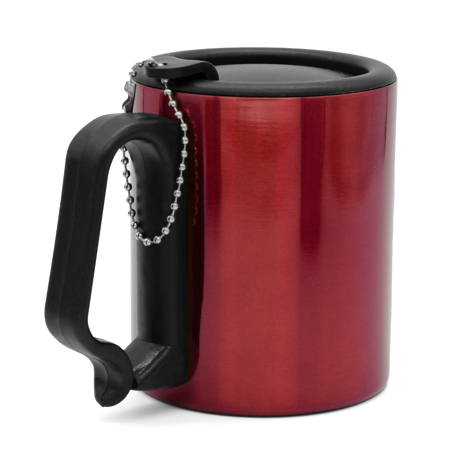 Insulated Coffee Mug with Screw Lid - Red