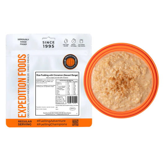 Expedition Foods Rice Pudding with Cinnamon Long Life Meal