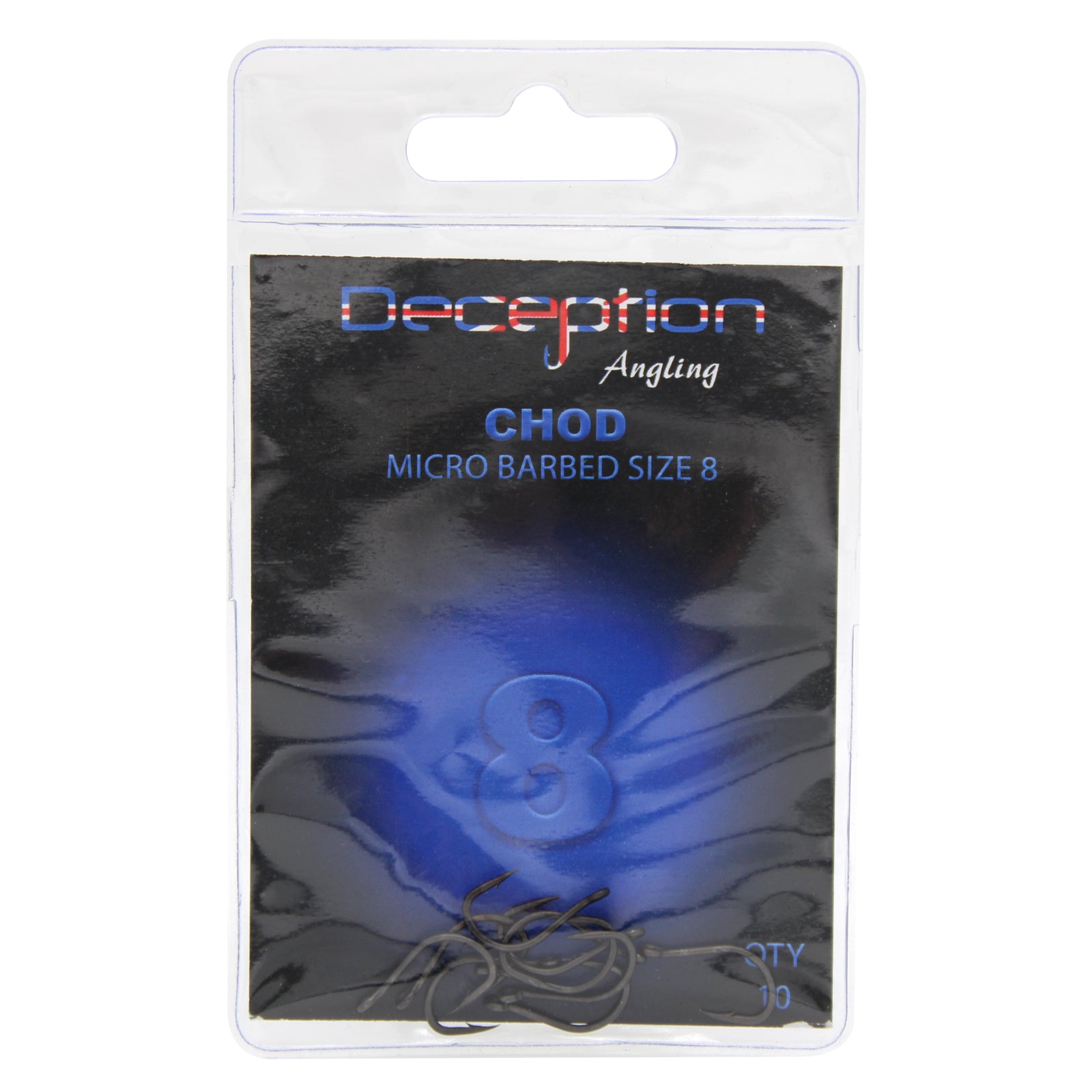 Deception Angling Chod Micro Barbed Fishing Hooks Size 8