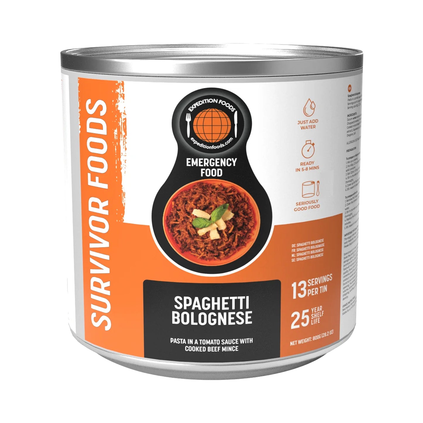 Expedition Foods Spaghetti Bolognese Meal Tins