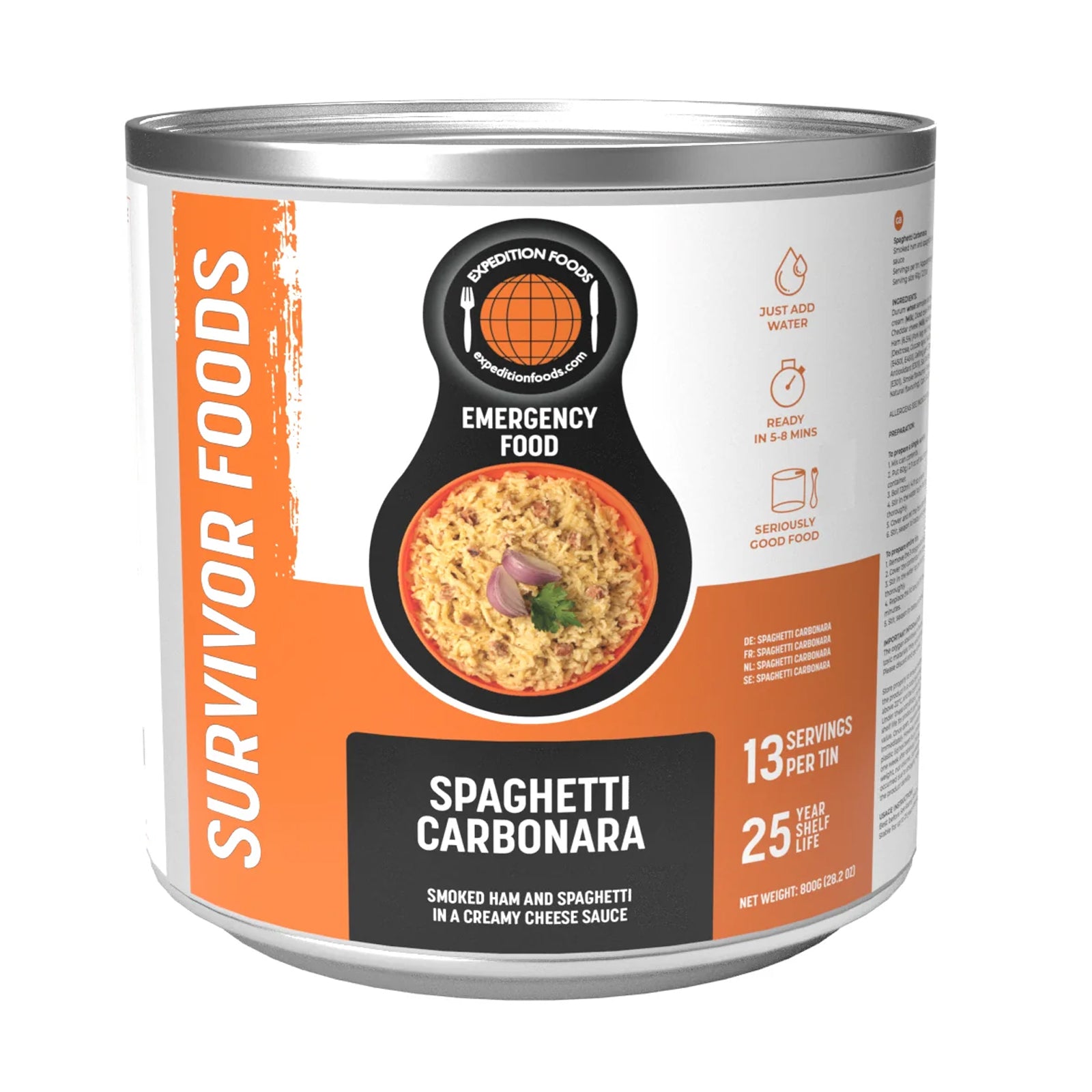 Expedition Foods Spaghetti Carbonara Meal Tin