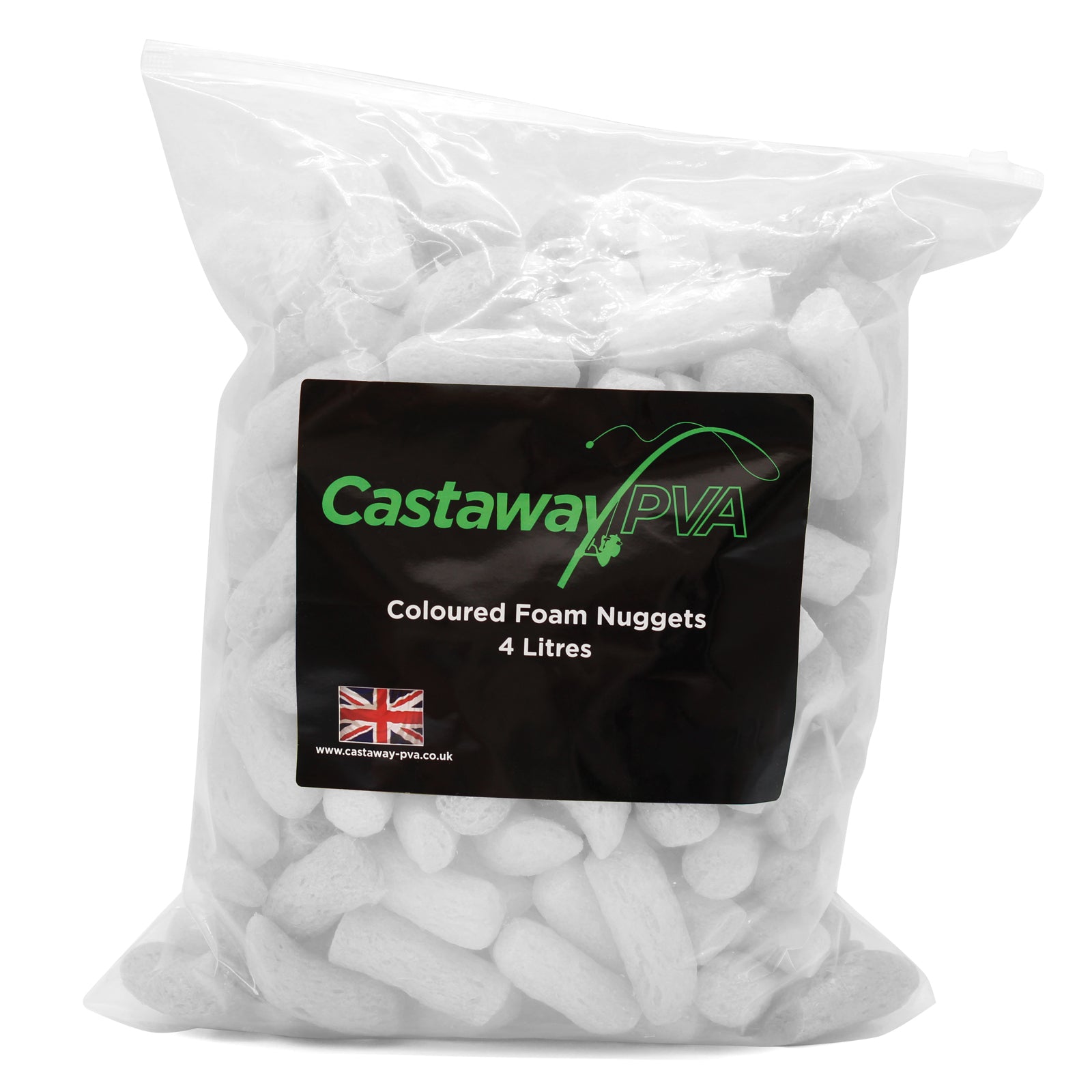 Castaway White Foam Nuggets 4L For Fishing