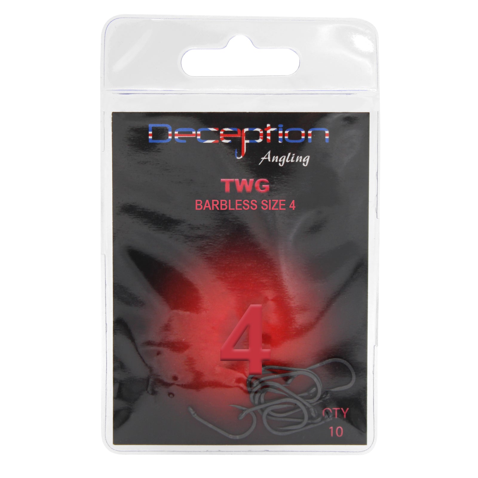 TWG Barbless Fishing Hooks with In-Turned Eye Pack of 10