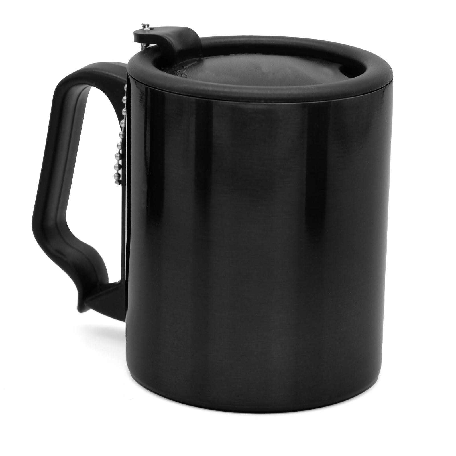 Insulated Coffee Mug with Lid - Black