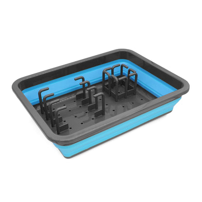 Pop Up Dish Rack Blue Bowl with Inserts